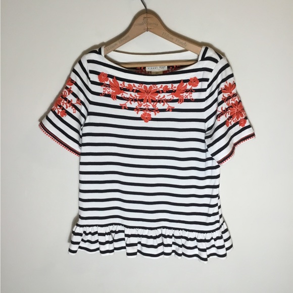 Kate Spade Broome Street Colab Embroidered Short Sleeve - Picture 2 of 8